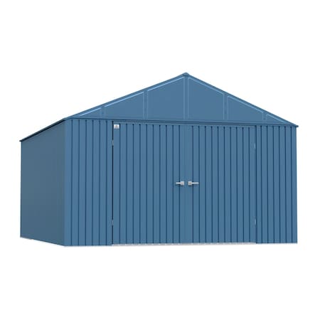 Arrow Storage Products Elite Galvalume Steel Premium Shed Storage Shed, 12 ft x 14 ft, Cool Grey EG1214BG